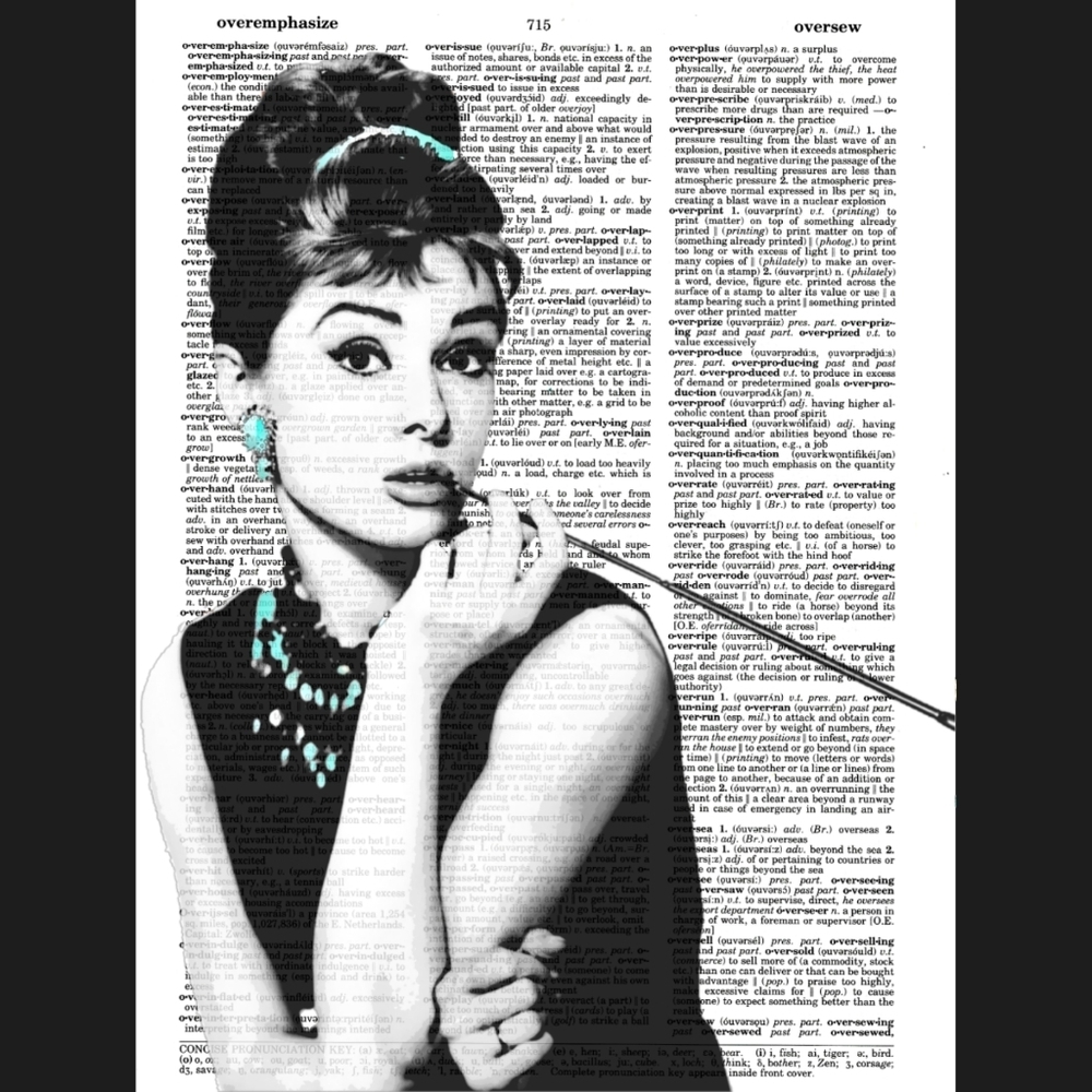 Audrey Hepburn Breakfast at Tiffanys Art Print